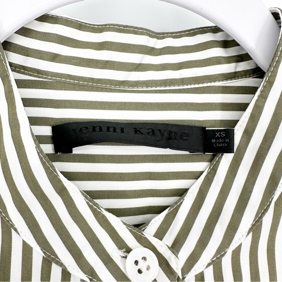 Jenni Kayne Striped Collarless Button Down Shirt - Picture 3 of 6